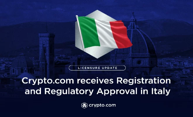 Crypto.com получила лицензию поставщика услуг виртуальных активов в Италии
